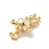 Brass Micro Pave Clear Cubic Zirconia Pendants KK-B059-12G-3