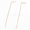 Brass Earring Findings KK-P159-06G-NF-1