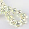 Electroplate Glass Beads Strands EGLA-Q062-8mm-A02-3