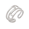 304 Stainless Steel Cuff Rings for Women RJEW-A079-08B-P-4