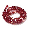 Transparent Electroplate Glass Beads Strands EGLA-A039-T4mm-B27-2