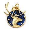 Brass Enamel Pendants KK-K339-04B-G-1
