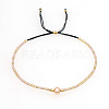 Adjustable Glass Seed Bead Slider Bracelets for Women VT9382-39-1