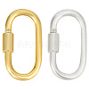 GOMAKERER 2Pcs 2 Colors 925 Sterling Silver Screw Locking Carabiners FIND-GO0001-61-1