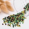 Choc-Mint Mix Pearlized Glass Pearl Beads HY-X006-4mm-04-3