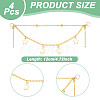 50Pcs Star & Moon Stainless Steel Charms Shoe Chain AJEW-PH01579-2