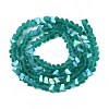 Frosted Transparent Glass Beads Strands GLAA-N054-4mm-09-2