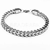 6mm Stainless Steel Bracelet with Woven Four-sided Grinding Chain - Hip-hop Style ST8772756-1