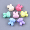 Opaque Solid Color Bunny Acrylic Beads X-MACR-T030-14-1