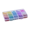 330Pcs 15 Colors Baking Paint Glass Beads Strands DGLA-YW0001-08-6