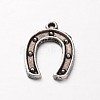 Tibetan Style Alloy Horseshoe Pendants TIBEP-3115-AS-RS-1