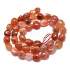 Natural South Red Agate Beads Strands G-O186-B-15-1