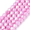 Anti-Tarnish Electroplate Bicone Glass Beads Strands EGLA-T021-4mm-16-12-1