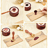 Brass Wax Seal Stamps with Rosewood Handle AJEW-WH0412-0041-3