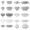 100Pcs 10 Styles Tibetan Style Alloy Connector Charms TIBE-CJ0001-27-3