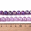 Anti-Tarnish Electroplate Glass Beads Strands GLAA-N064-10mm-07-4
