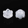 Transparent Spray Painted Glass Bead Caps A-GLAA-Q089-002A-003-2