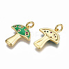 Autumn Theme Brass Micro Pave Cubic Zirconia Enamel Pendants ZIRC-Q200-023B-NF-2