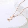 Stainless Steel Letter Pendant Necklaces for Women Men GR8130-26-1