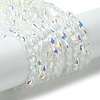 Transparent Electroplate Glass Beads Strands GLAA-K064-04A-AB03-1