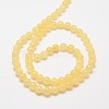 Natural Yellow Jade Bead Strands X-G-K121-01-4mm-3