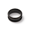 201 Stainless Steel Grooved Finger Ring Settings STAS-TAC0001-10A-B-3