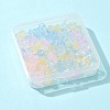 50Pcs Electroplate Transparent Glass Bead EGLA-FS0001-34-3