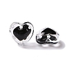 Glass Heart Beads GLAA-D005-01F-3