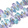 Electroplated Natural Quartz Crystal Beads Strands G-F800-D15-1