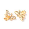 Brass Micro Pave Cubic Zirconia Pendants KK-A284-15G-03-2