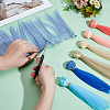 7Pcs 7 Colors Plastic Long Straight Hairstyle Doll Wig Hair DOLL-ME0001-06B-3