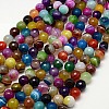 Natural Striped Agate/Banded Agate Beads Strands G-G581-10mm-17-1