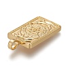 Brass Micro Pave Clear Cubic Zirconia Pendants ZIRC-Z004-01B-2