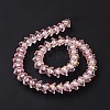 Transparent Glass Beads Strands LAMP-H061-01D-04-4