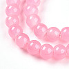 Baking Paint Imitation Jade Glass Round Bead Strands X-DGLA-Q021-6mm-03-3