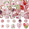 40Pcs 10 Styles Mixed Styles Handmade Lampwork Beads LAMP-PA0001-68B-1