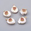 Natural Cultured Freshwater Pearl Pendants PEAR-F008-23G-04-1