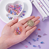 100Pcs 5 Colors Handmade Foil Glass Charms FOIL-CJ0001-09-5