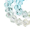 Gradient Color Baking Painted Glass Bead Strands DGLA-A039-T6mm-A07-3