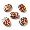 Handmade Printed Porcelain Beads PORC-F005-01A-1