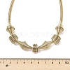 304 Stainless Steel Irregular Twisted Chain Spiral Bib Necklaces for Women NJEW-B127-01G-03-3