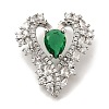 Rack Plating Brass Micro Pave Cubic Zirconia Pendants KK-U027-10P-1