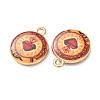 Alloy Printed Pendants AL-CBA7256-18B-G-3
