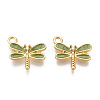 Light Gold Plated Alloy Charms X-ENAM-T009-02C-2