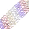 Electroplate Imitation Jade & Opaque & Transparent Glass Beads Strands EGLA-Q135-8MM-A03-1