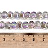 Electroplate Transparent Glass Beads Strands EGLA-B011-08A-HR03-4