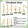18Pcs 9 Styles Brass Hook and S-Hook Clasps KK-PH0013-63-2