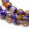 Natural Fire Crackle Agate Bead Strands G-K166-06F-6mm-08-3