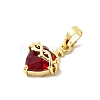Brass Glass Pendants KK-P343-09C-G-2