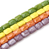 Opaque Solid Color Glass Beads Strands GLAA-N032-04-1